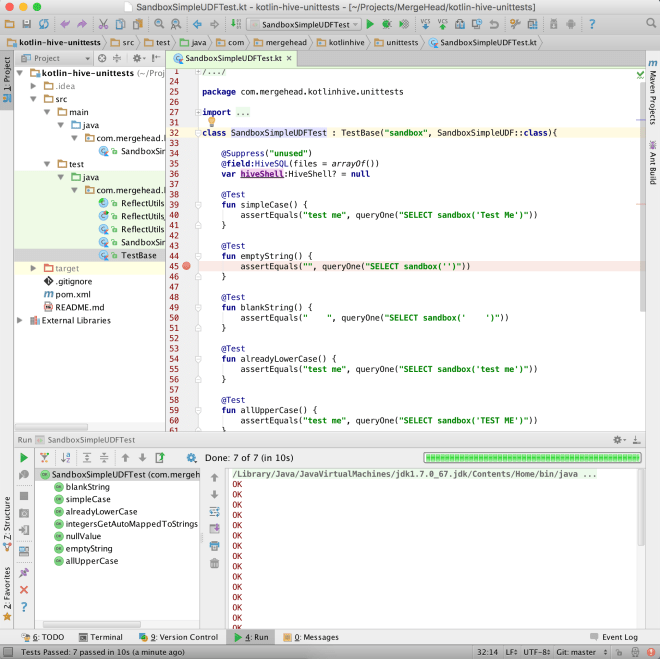 IDEA Kotlin Unit Tests Screenshot